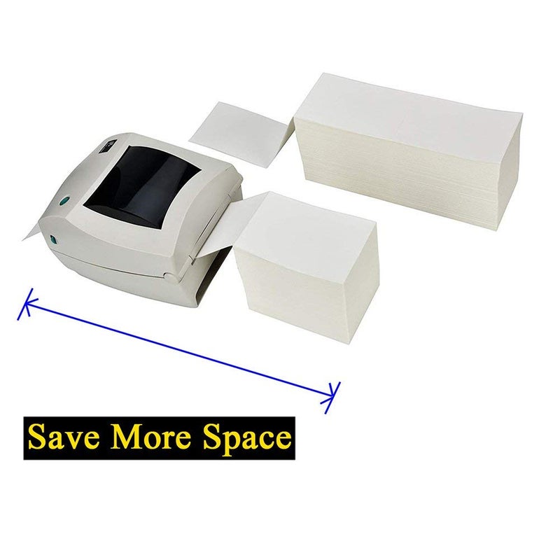 Immuson Fanfold 4 x 6 Direct Thermal Shipping Labels with Perforations, 1000 Labels, Permanent Adhesive, White Mailing Labels for Zebra Thermal Printer - Image 4